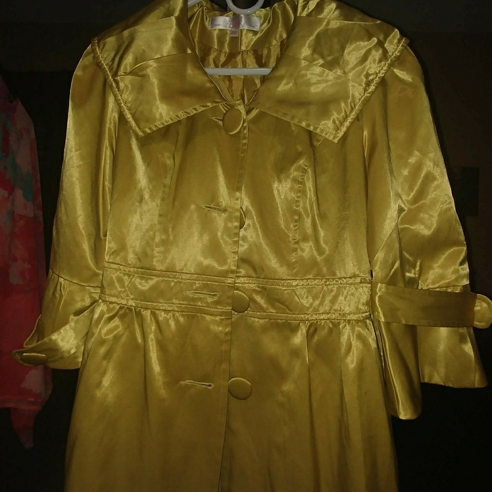 Metallic Gold Trench Coat